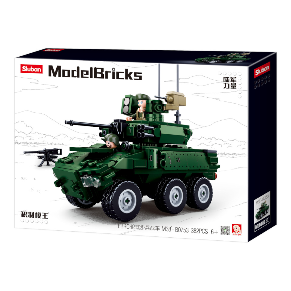 Sluban Model Bricks M38-B0753 Obrněné bojové vozidlo 6x6 EBRC Jaguar (obrázek 3)