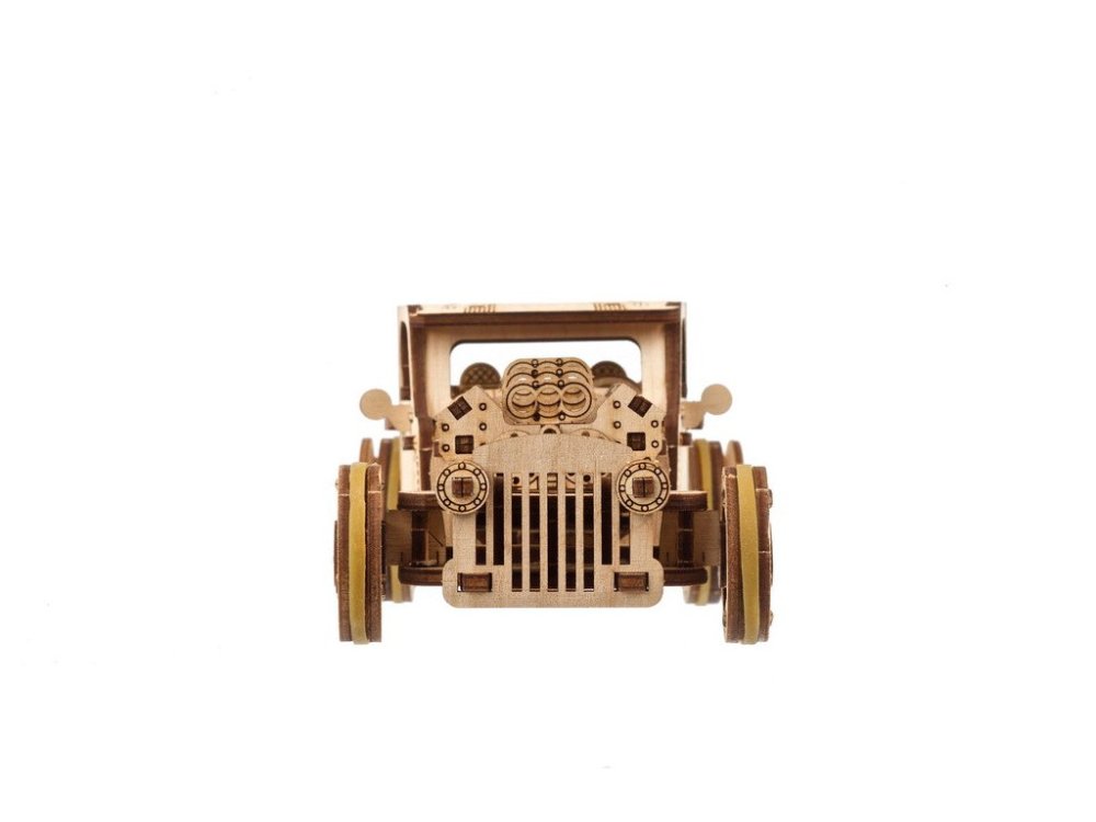 Ugears 3D dřevěné mechanické puzzle The Hot Rod Furious (obrázek 7)