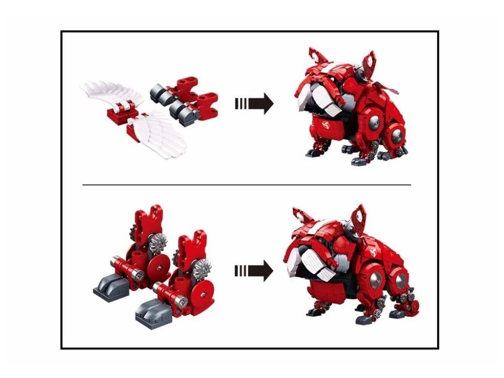 Sluban Pleyerid M38-B1112A Mechanický buldoček červený (obrázek 2)
