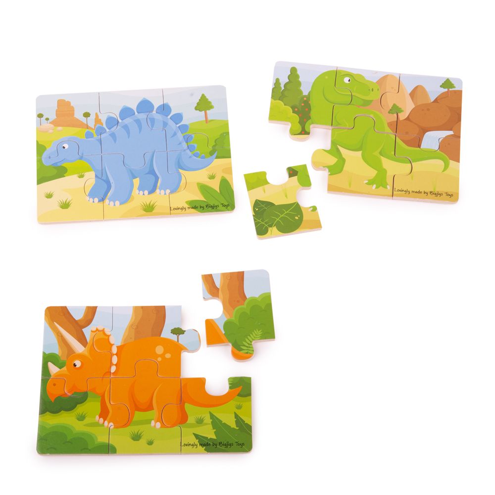 Bigjigs Toys Puzzle 3v1 dinosauři (obrázek 4)