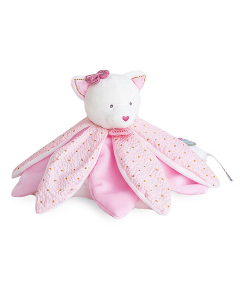 Doudou Dárková sada - plyšový muchláček růžová kočka 26 cm (obrázek 5)