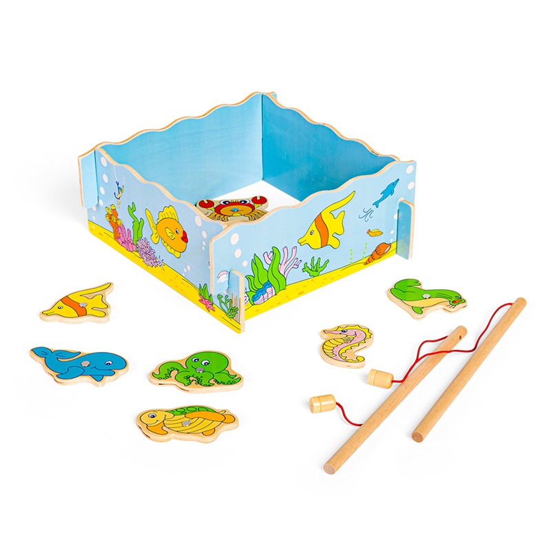 Bigjigs Toys Magnetické chytání rybiček moře (obrázek 6)