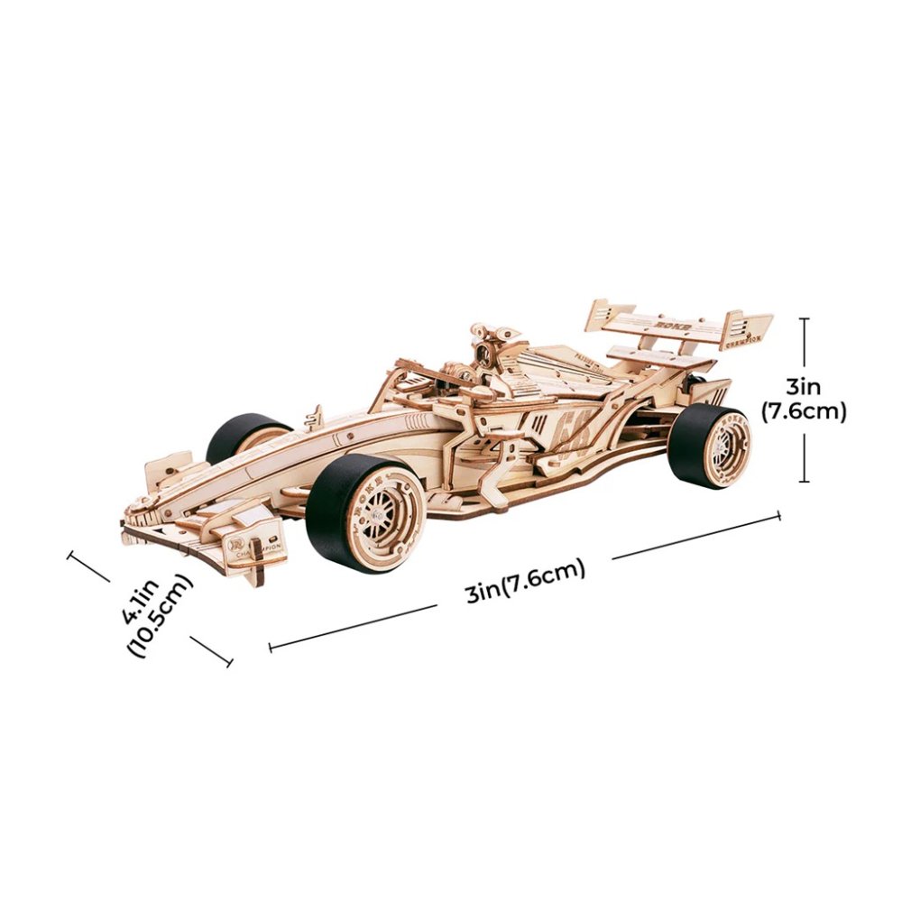 RoboTime 3D dřevěná skládačka Závodní auto F1 (obrázek 9)