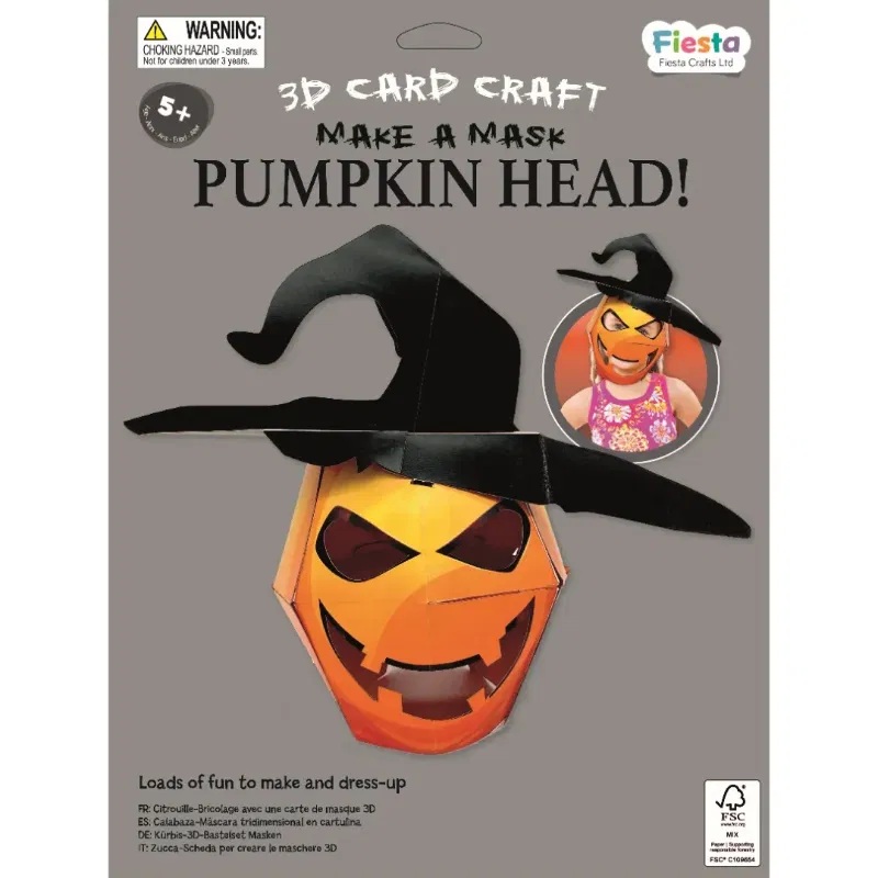 Fiesta Crafts Kreativní sada 3D maska Dýně