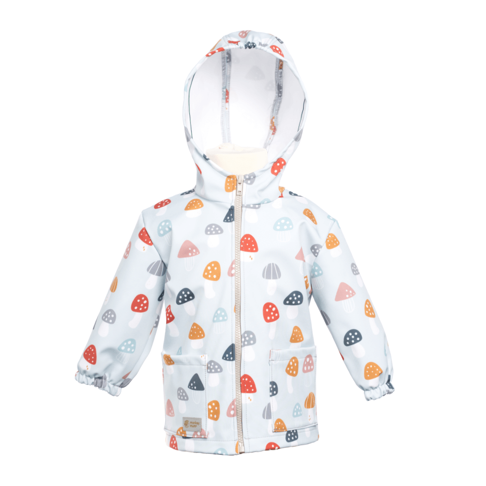 Monkey Mum® Softshell Baby Jacket With Membrane - Colourful Mushrooms 74/80,Monkey Mum® Softshell Baby Jacket With Membrane - Colourful Mushrooms 74/8