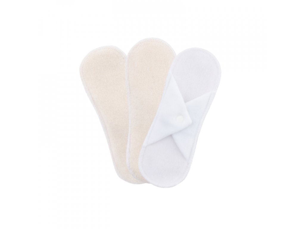 Fabric Panty Liners Made Of Organic Cotton, Snaps - 3 Pcs,Fabric Panty Liners Made Of Organic Cotton, Snaps - 3 Pcs