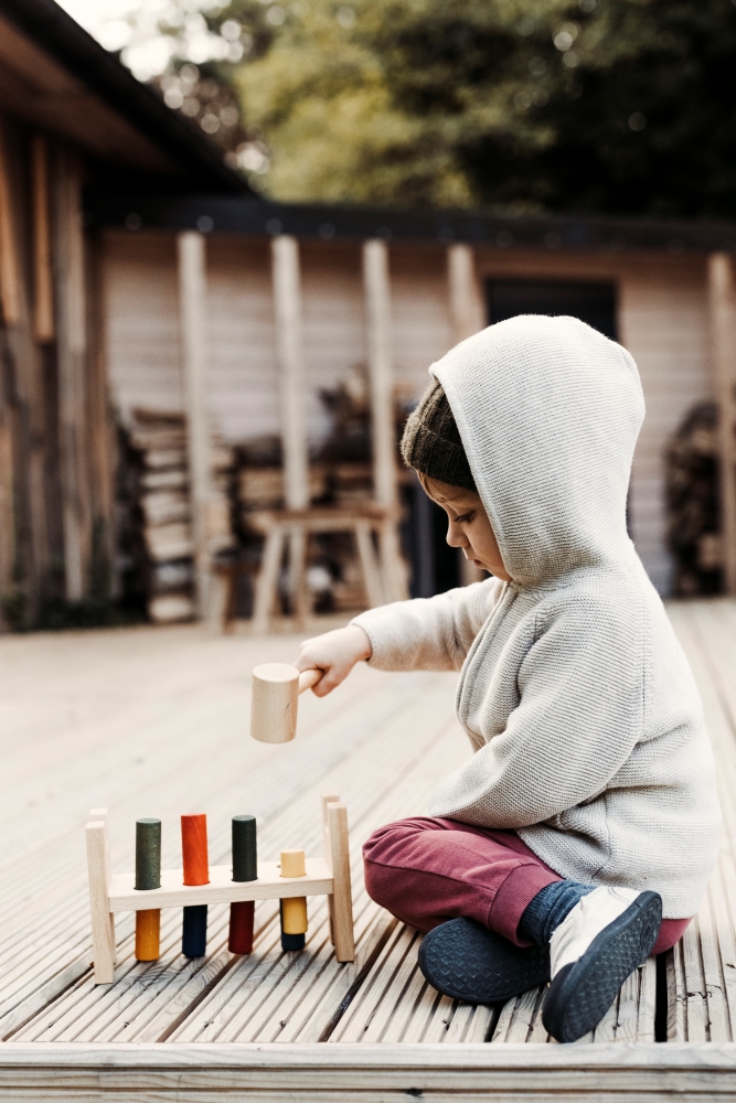 Wooden Story Pound-a-Peg - Rainbow,Wooden Story Pound-a-Peg - Rainbow