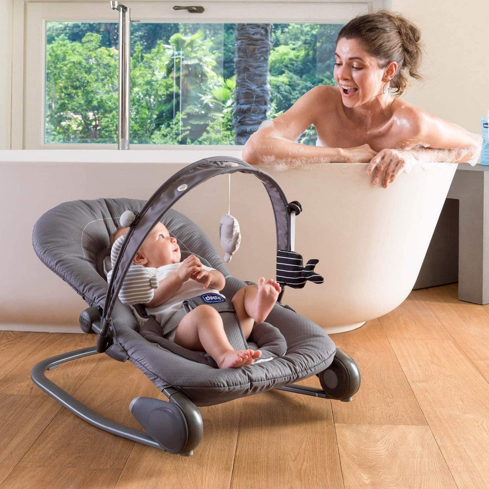 CHICCO Swing Hoopla – Moon Grey 0 M+, Bis 18 Kg