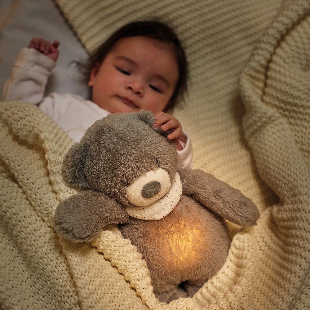 NATTOU Peluche Ninna Nanna Musicale Con Sensore Di Luce E Pianto 4 In 1 Sleepy Bunny Beige 0m+