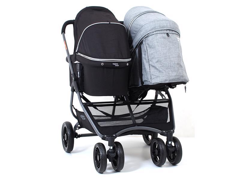 VALCO BABY Snap Ultra Duo Tvillingvagn Skräddarsydd Grå Marle + PETITE&MARS Fusak Jibot