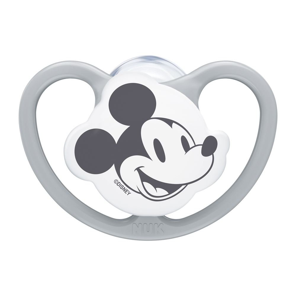 Ciuccio NUK Space Disney Topolino In Una Scatola, Grigio 0-6m