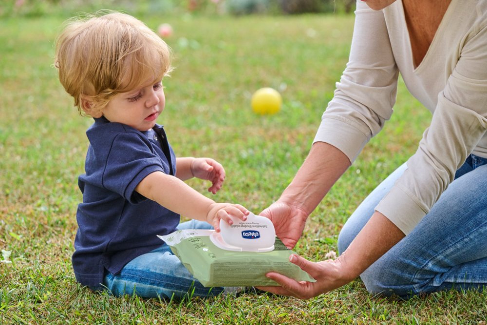 CHICCO Salviette Umidificate Per Bambini Senza Plastica 60 Pz