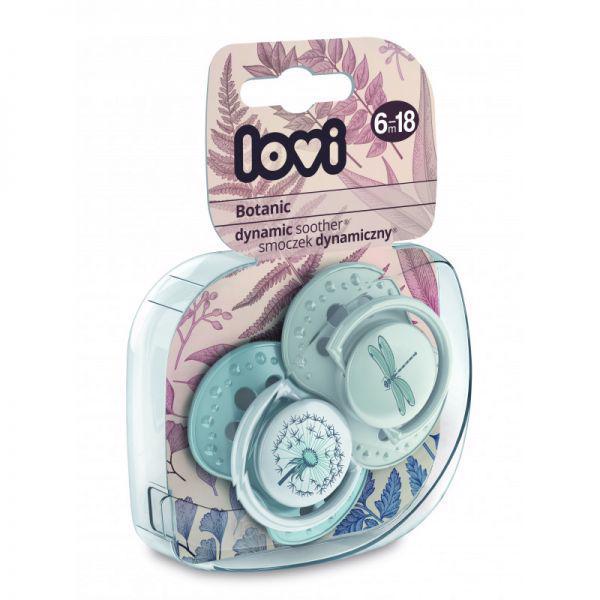 LOVI Calming Pacifier Dynamic Botanic 6-18m 2 Pcs - Boy