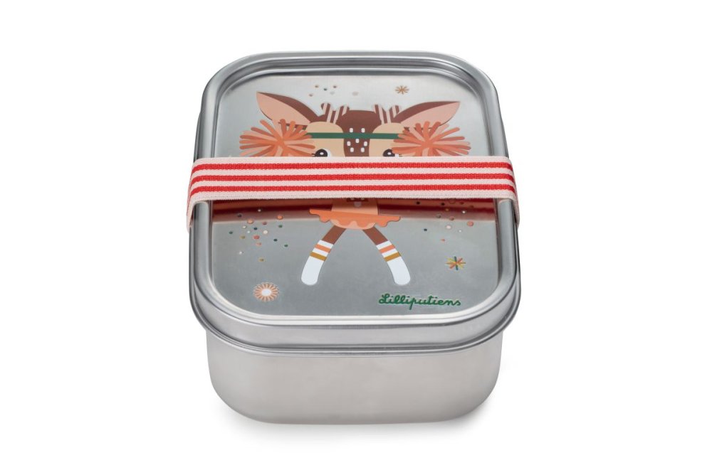 Lilliputiens - boîte à collation en acier inoxydable - peau de cerf Stella