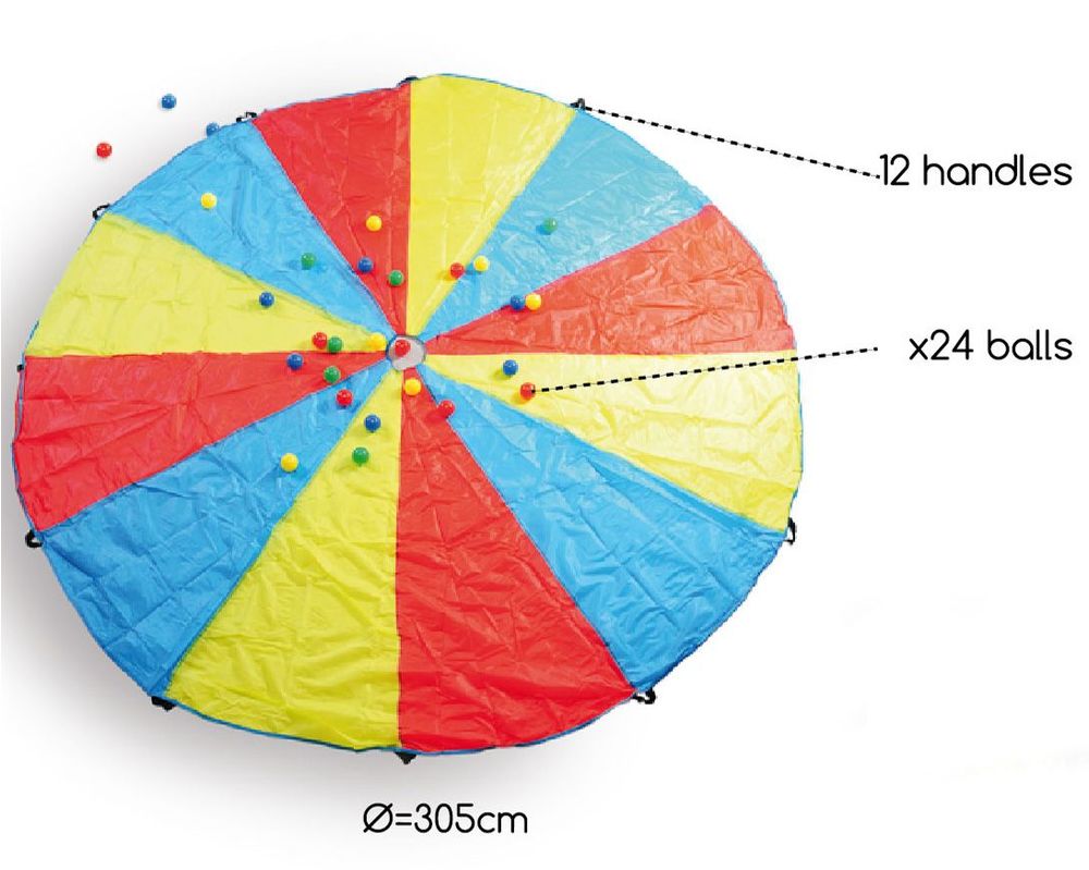 Motorized Parachute With Balls