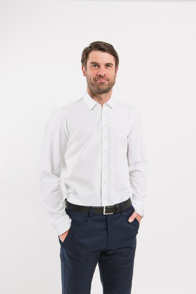 Chemise Slim Homme Be Lenka Essentials - Blanc M White