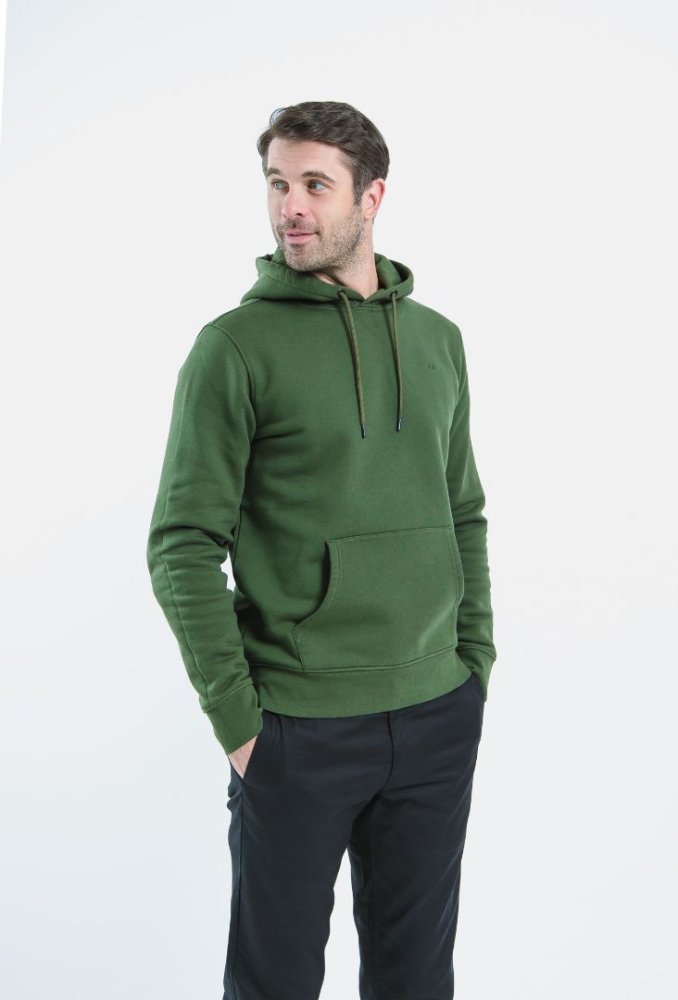 Pánská Mikina S Kapucí Be Lenka Essentials - Dark Green XL Green