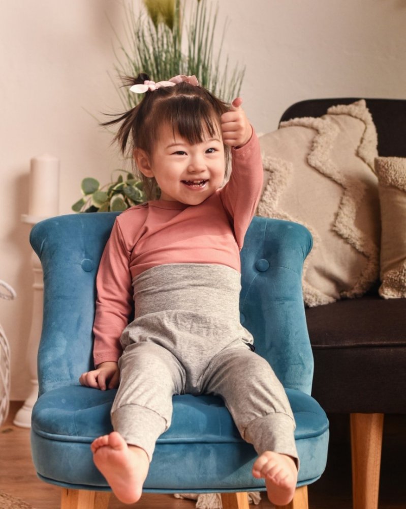 Pantalon de survêtement large pour enfants, LIGHT, gris 104