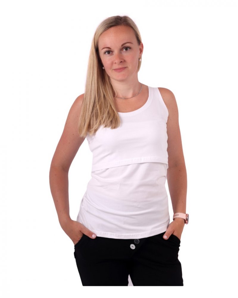 Débardeur d'allaitement Kateřina, blanc L/XL