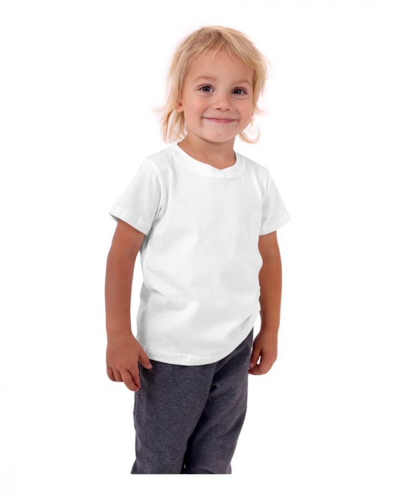 T-shirt per bambini, manica corta, bianca 98 - immagine 2