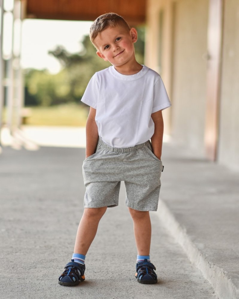Short à poches pour enfants, gris 134 – Image 3