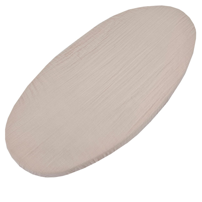 EKO Prześcieradło muślinowe z gumką Powder Rose 40x80 cm - obrazek 3