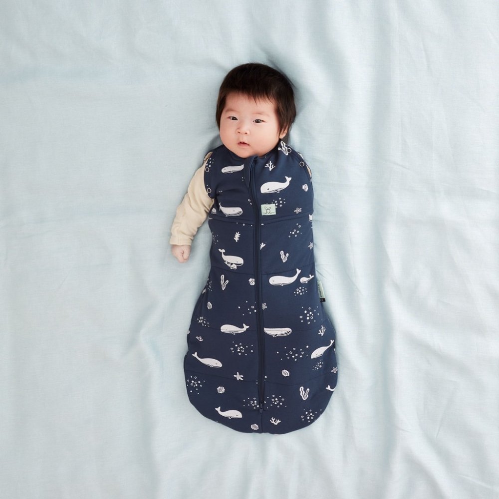 ERGOPOUCH Couverture d'emmaillotage et sac de couchage 2 en 1 Cocoon Whale 0-3 m, 3-6 kg, 2,5 tog – Image 5
