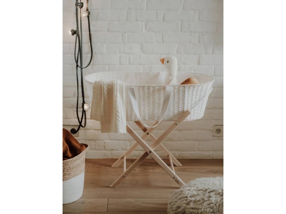 AHOJBABY Couffin de Moïse pour bébé Paper Dream white + matelas Airdream – Image 4