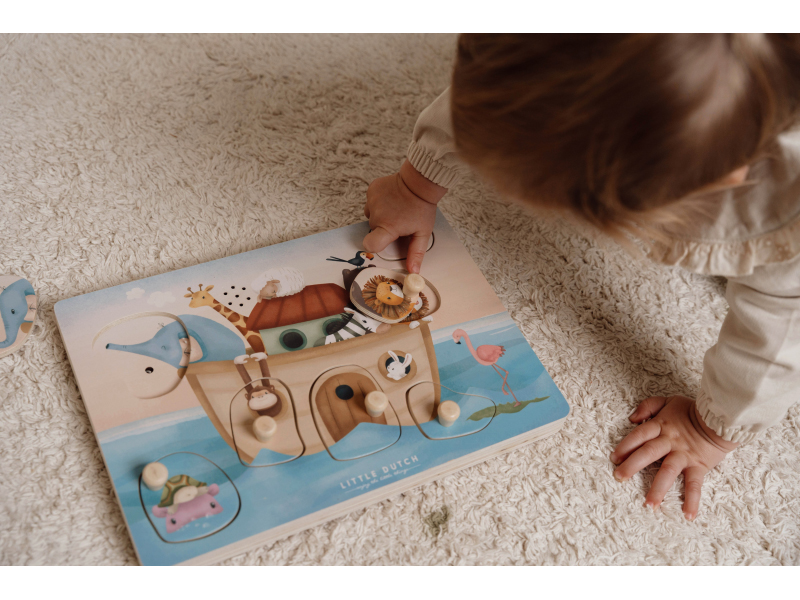 LITTLE DUTCH Puzzle vkládací se zvukem Noemova archa (obrázek 7)