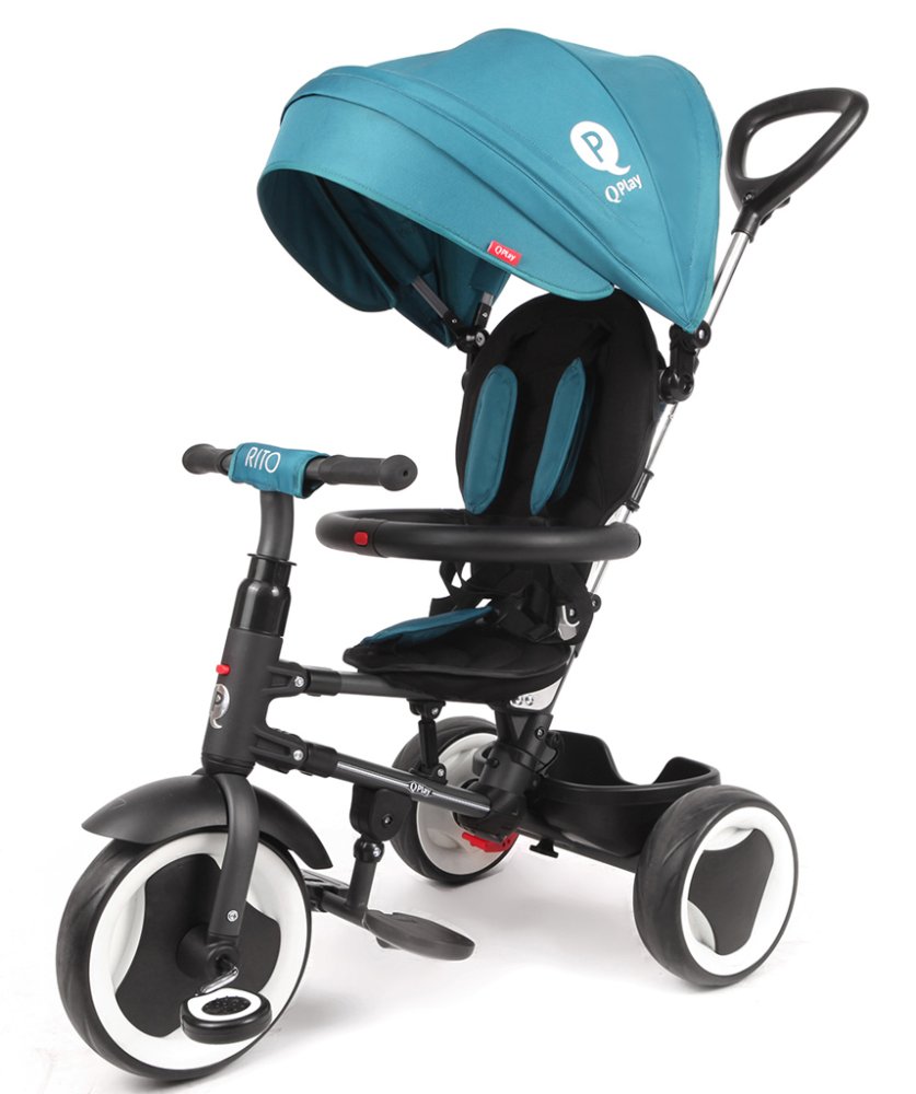 Tricycle QPLAY Rito eva Green-blue, âge 10-72 mois – Image 6