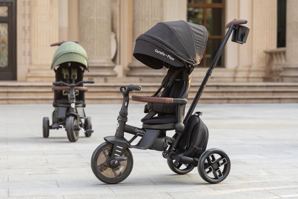 QPLAY Triciclo Comfo Max Grey, 8 in 1, età 10-72 mesi - immagine 4