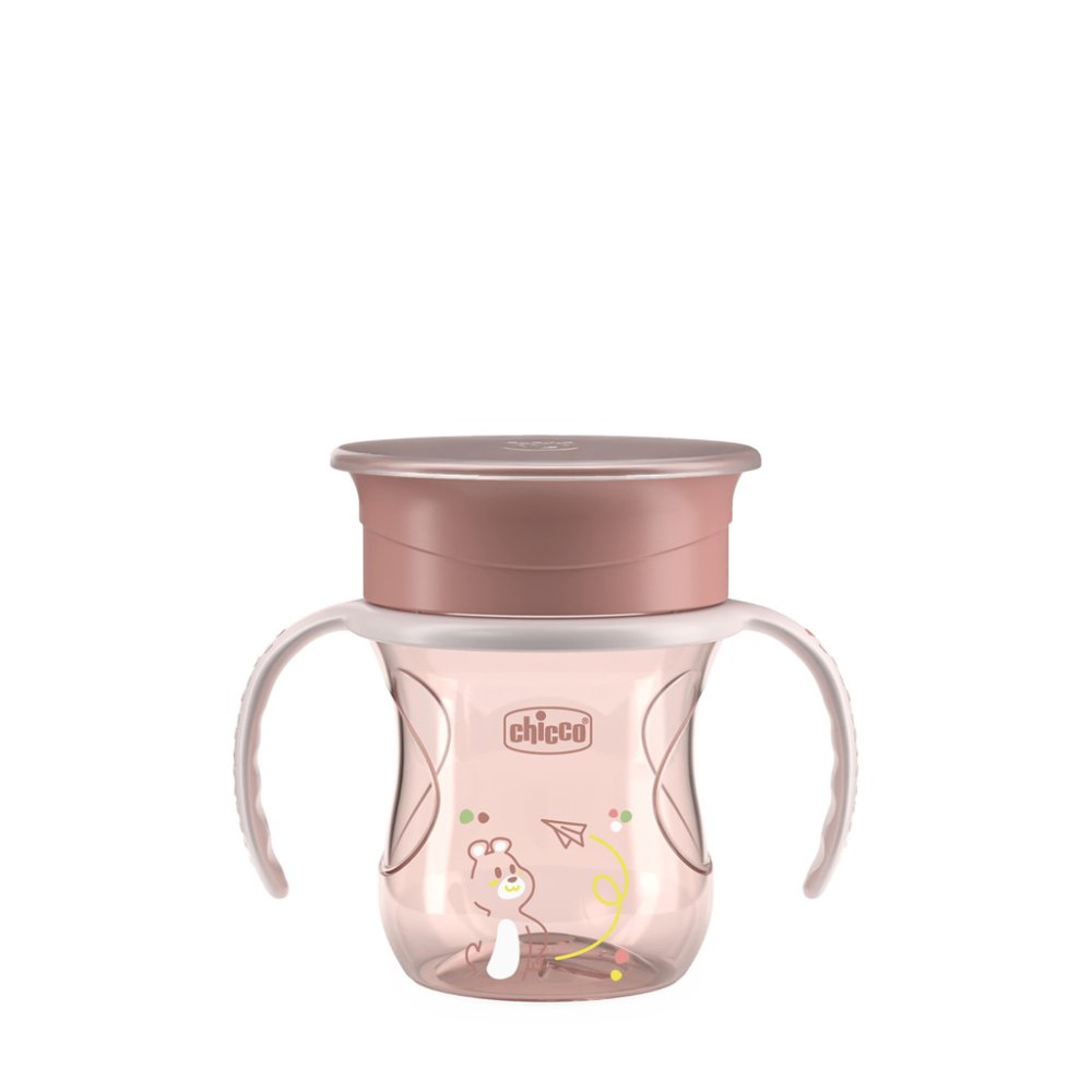 CHICCO Tasse 360 Perfect X avec anses rose, 12m+