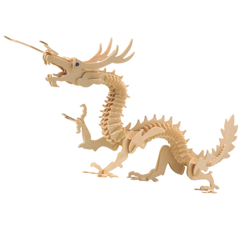 Woodcraft Drewniane puzzle 3D smok