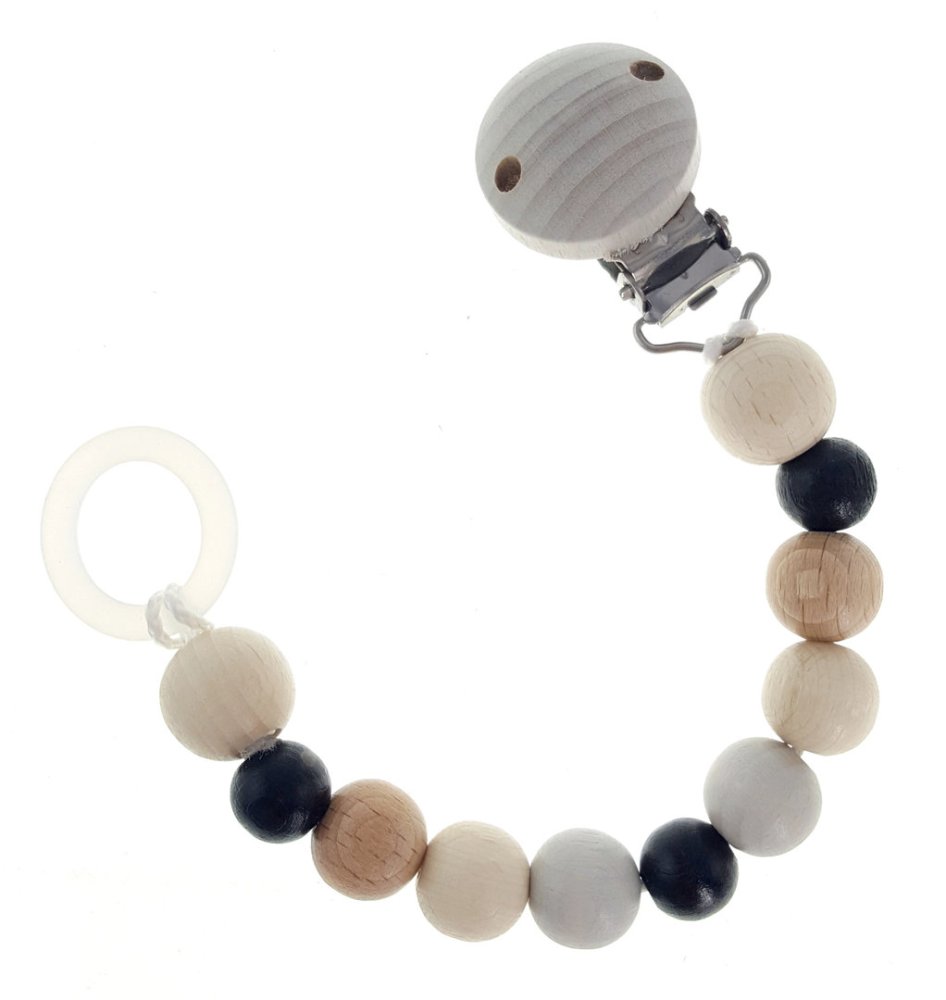 Hess Clip para chupete Natural negro