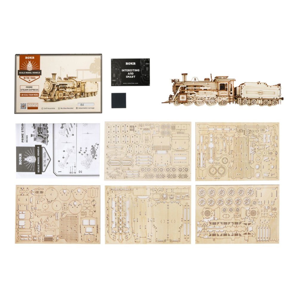 RoboTime fa 3D puzzle Gőzmozdony - Image 6