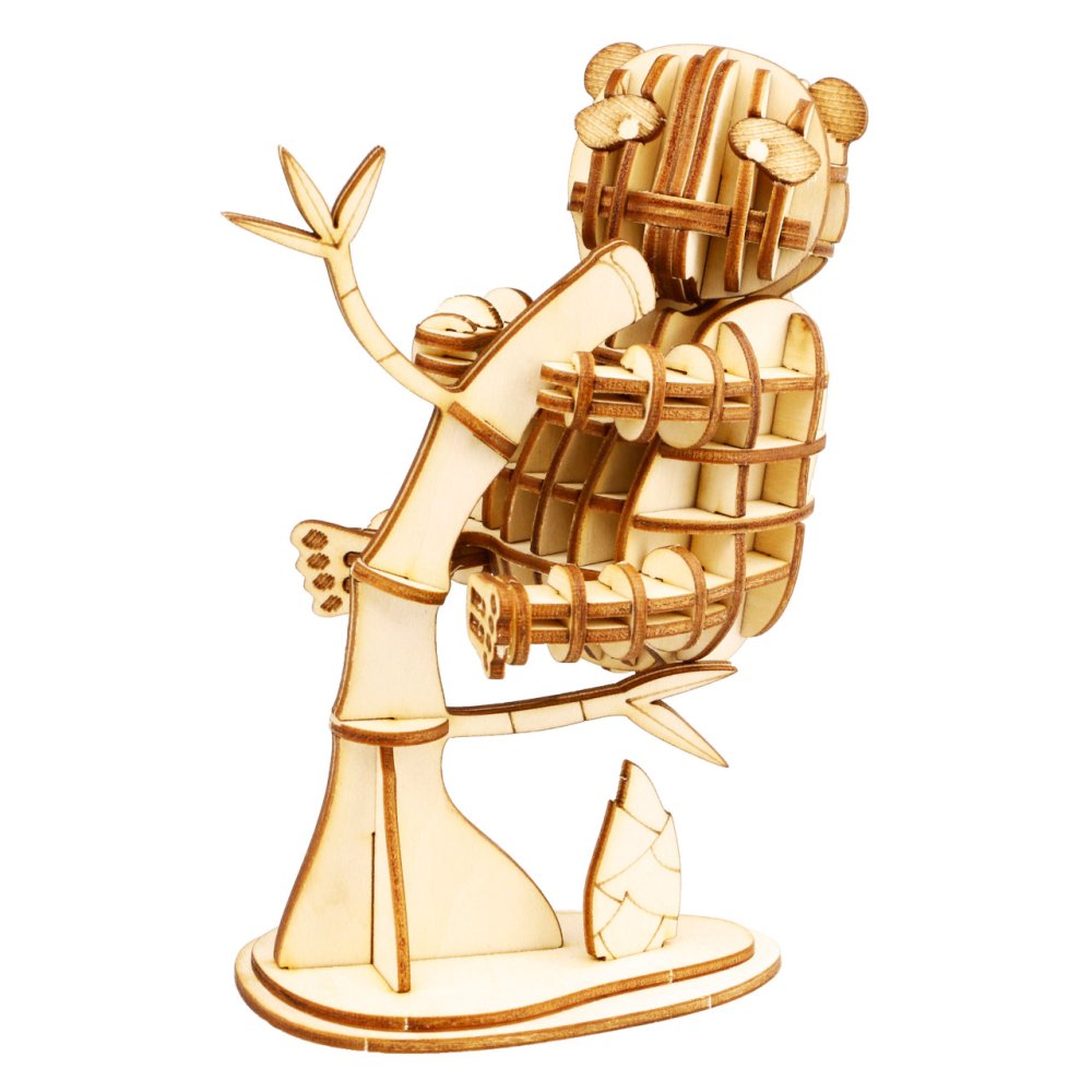 RoboTime Drewniane puzzle 3D Panda