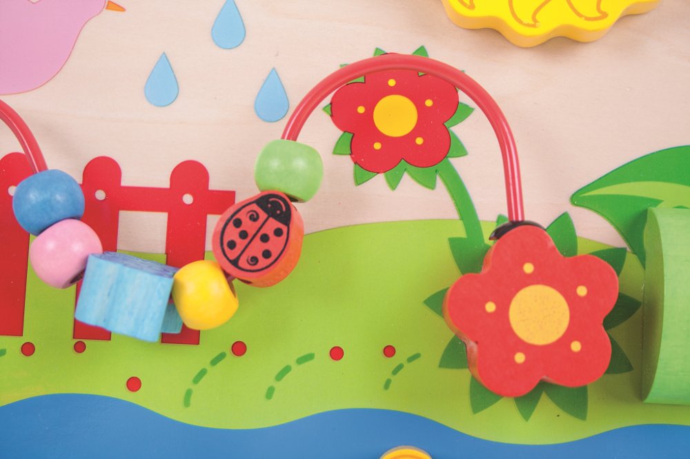 Bigjigs Baby Drewniana tablica motoryczna kwiaty - obrazek 6