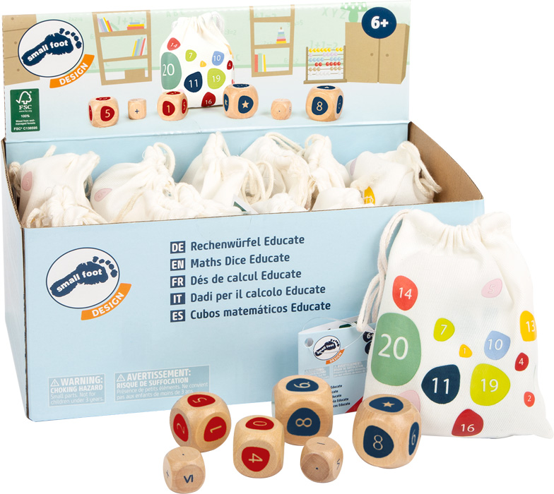 small foot Display Educational Counting Blocks 12 pcs
