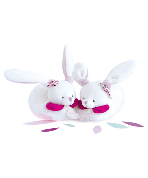Coffret cadeau Doudou - Ensemble de chaussons avec hochets lapin 6-12 mois – Image 4