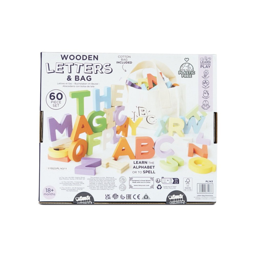 Le Toy Van Letters in Canvas Bag - Image 3