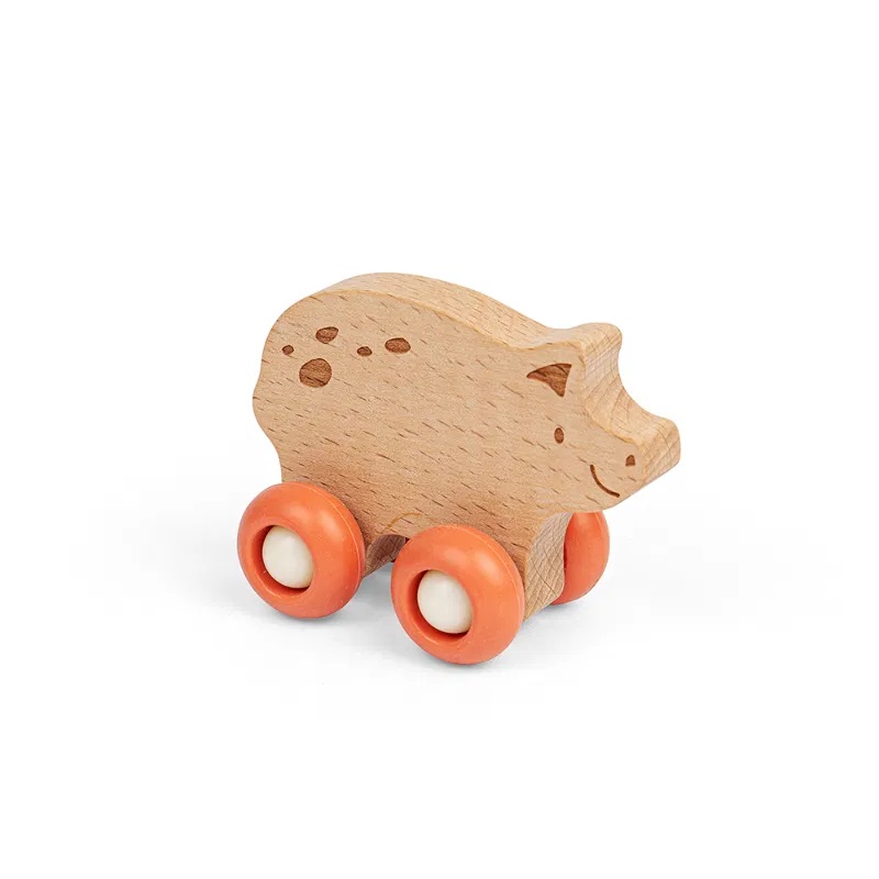 Bigjigs Toys Mascota con ruedas Cerdito