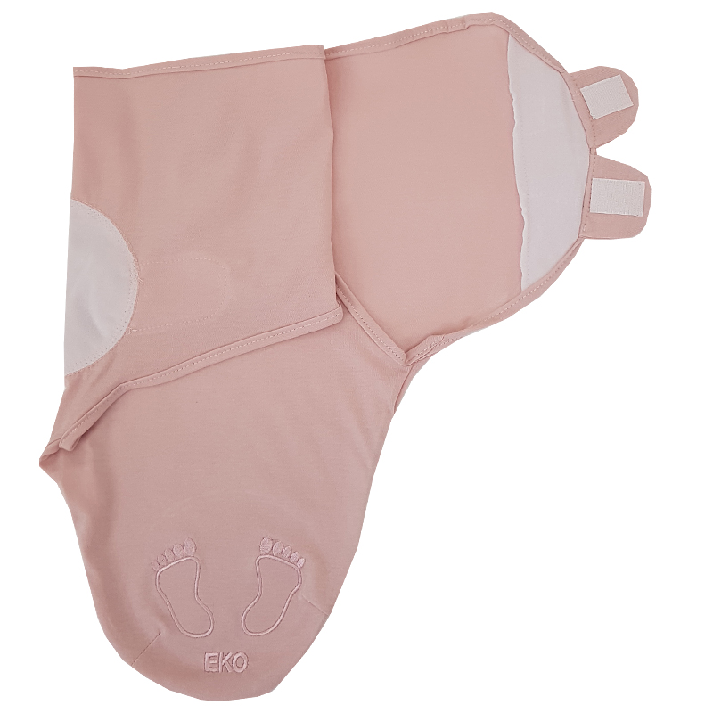 EKO Couverture d'emmaillotage en coton Ulitka Rose poudré 3-6 kg – Image 5