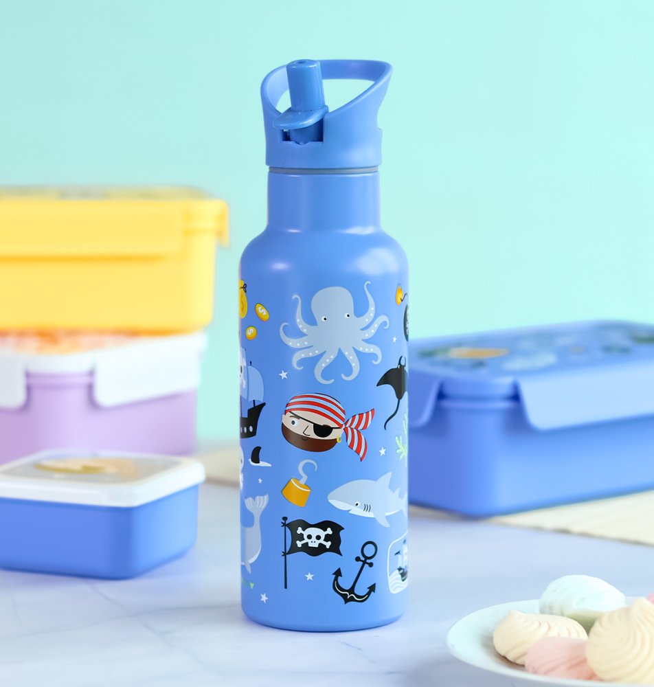 A Little Lovely Company - Edelstahl Trinkflasche, 500 ml - Piraten – Bild 5