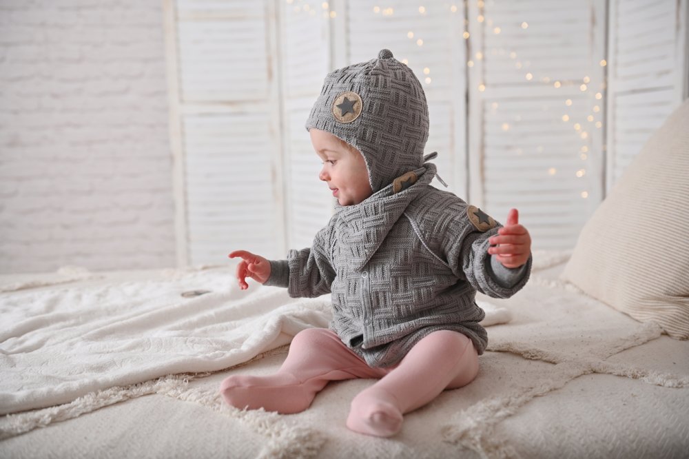 Veste doublée Outlast® - gris/rayure chiné gris-blanc 62-68 – Image 6