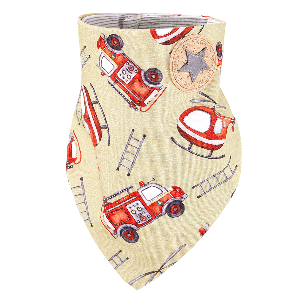 Pañuelo para el cuello con forro Outlast® - bomberos verdes/raya jaspeada blanco grisáceo UNI