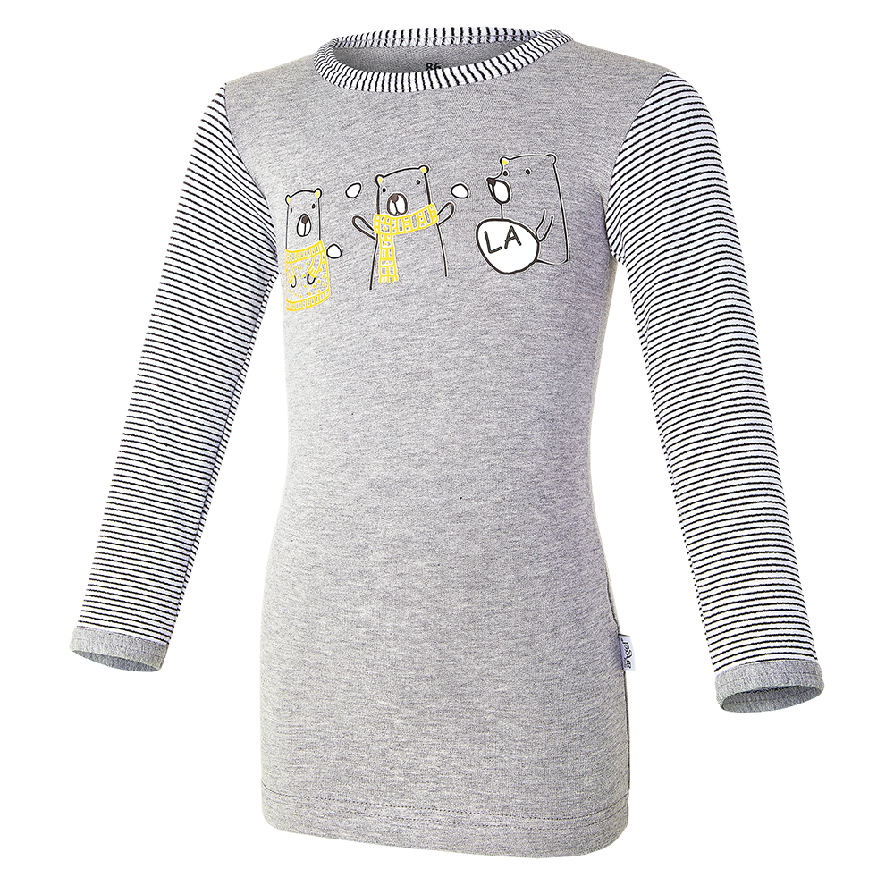 T-shirt toboggan image DR Outlast® - chiné gris-ours LA/rayure 86