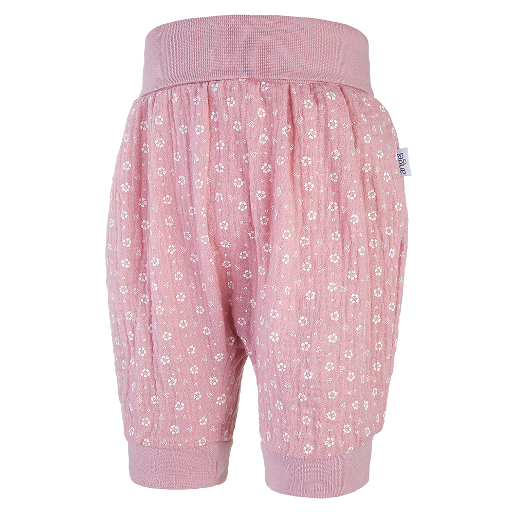 Shorts fins sarouel - fleurs rose antique 74