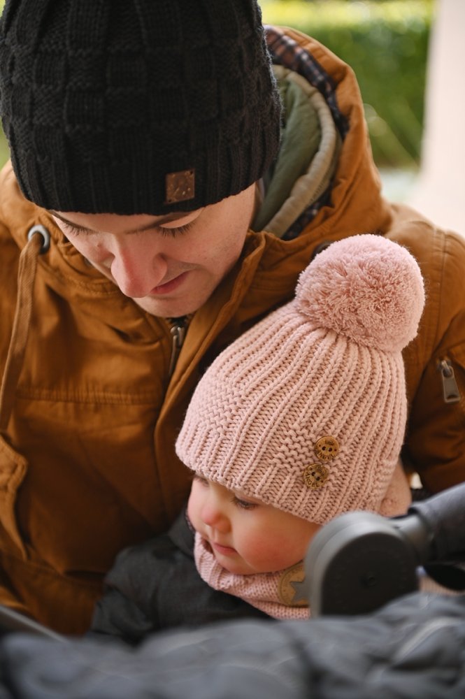 Sapka kötött pompon gombok Outlast ® - világosszürke 4 | 45-48 cm - Image 4