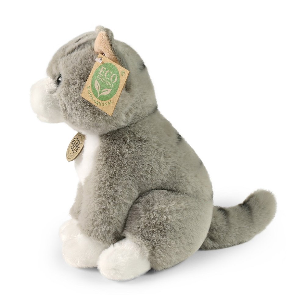 Rappa Plyšová kočka sedící šedá 23 cm SOFT COLLECTION, ECO-FRIENDLY (obrázek 6)