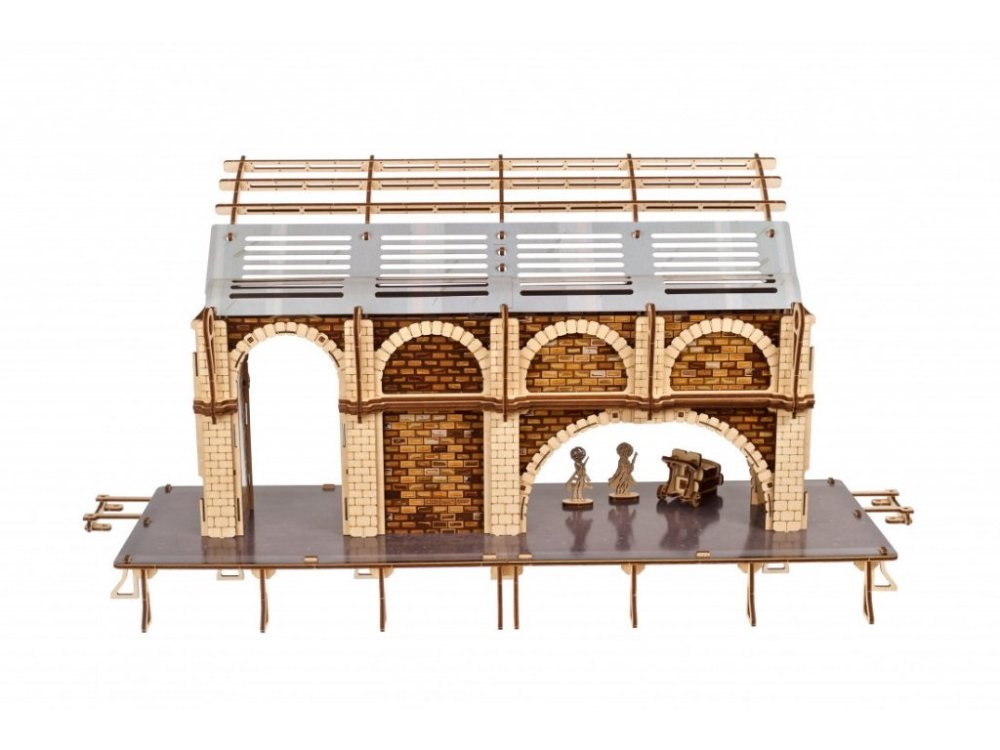 Ugears 3D dřevěné mechanické puzzle Harry Potter - vlakové nástupiště (obrázek 3)